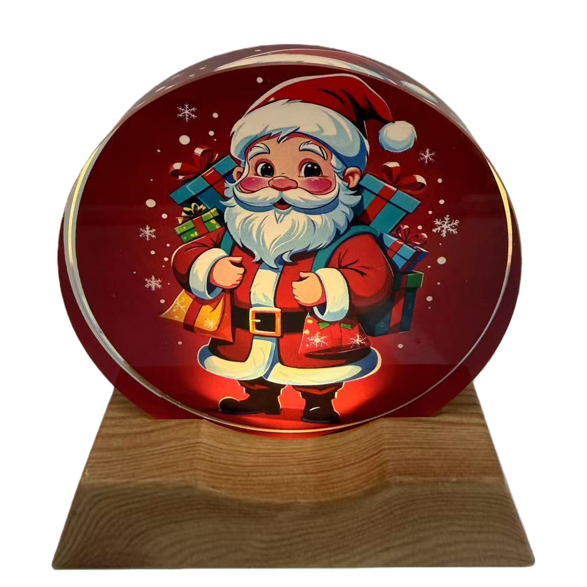Santa Claus gift decorative painting, crystal ball ornament, Christmas-themed decoration, Christmas souvenir Item Picture