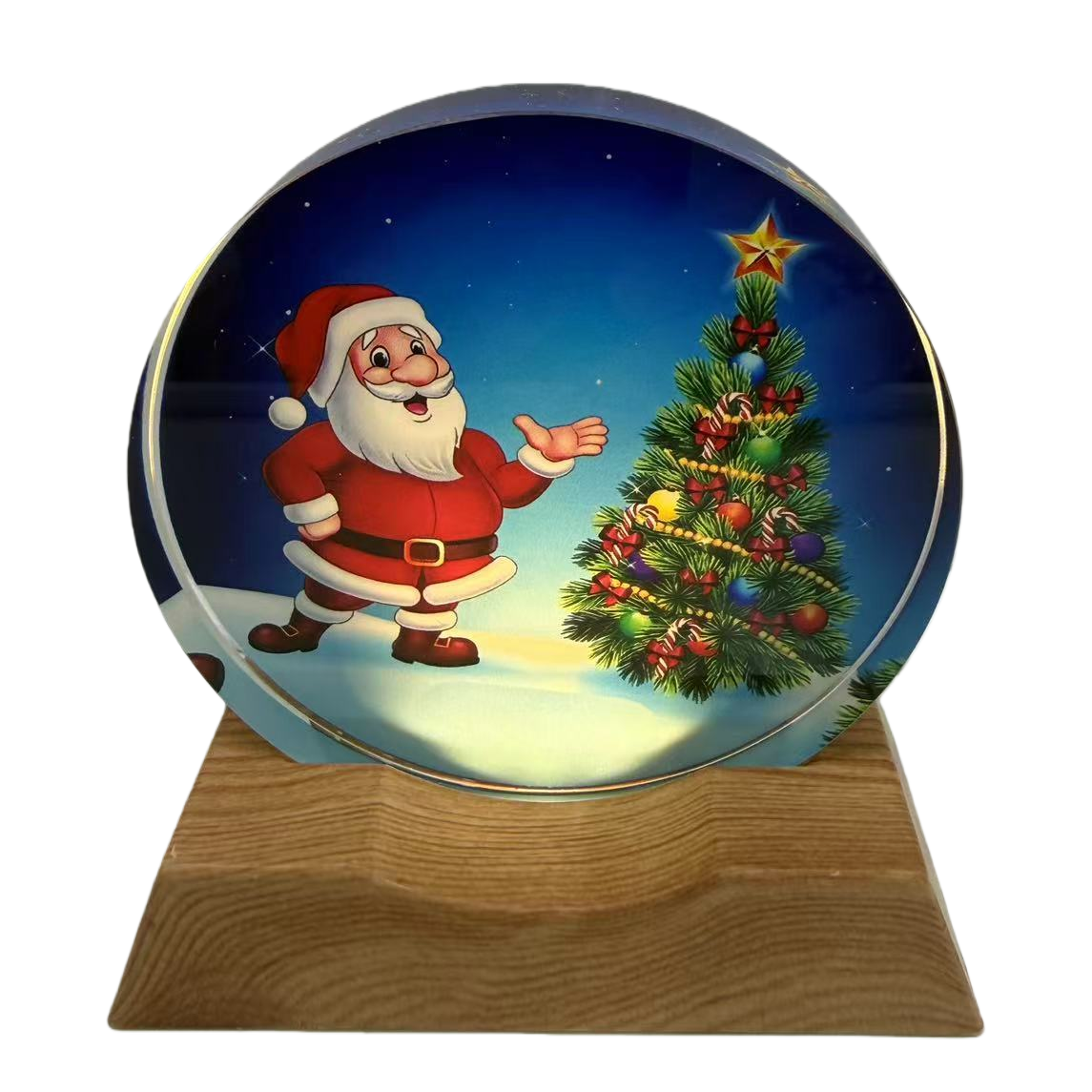Santa Claus crystal ball ornament, Christmas-themed decoration, Christmas souvenir, Christmas-themed decoration Item Picture