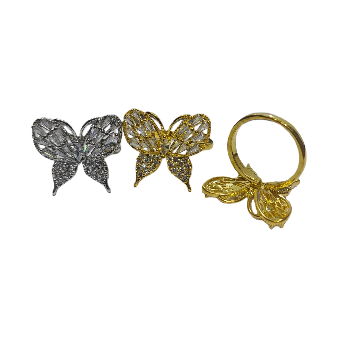 A high-end, shiny, and niche design of a light luxury open-top ring with a genuine gold plating on copper from Europe and America Item Picture