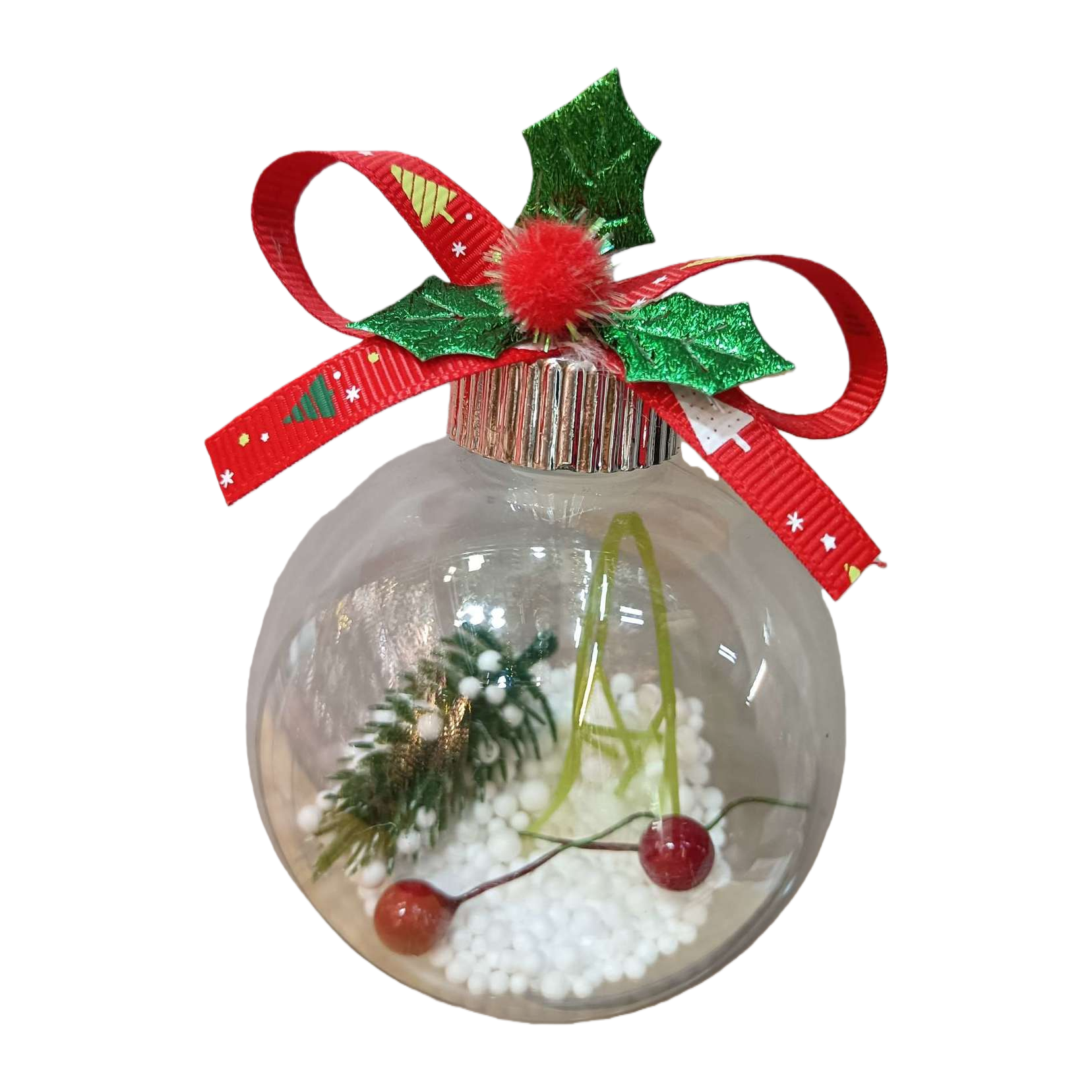 Christmas transparent glass ball hanging Christmas hat souvenir decoration Item Picture