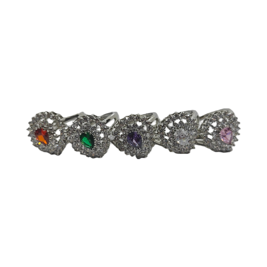 Wholesale of high-end European and American women's full-diamond micro-inlaid rings Item Picture