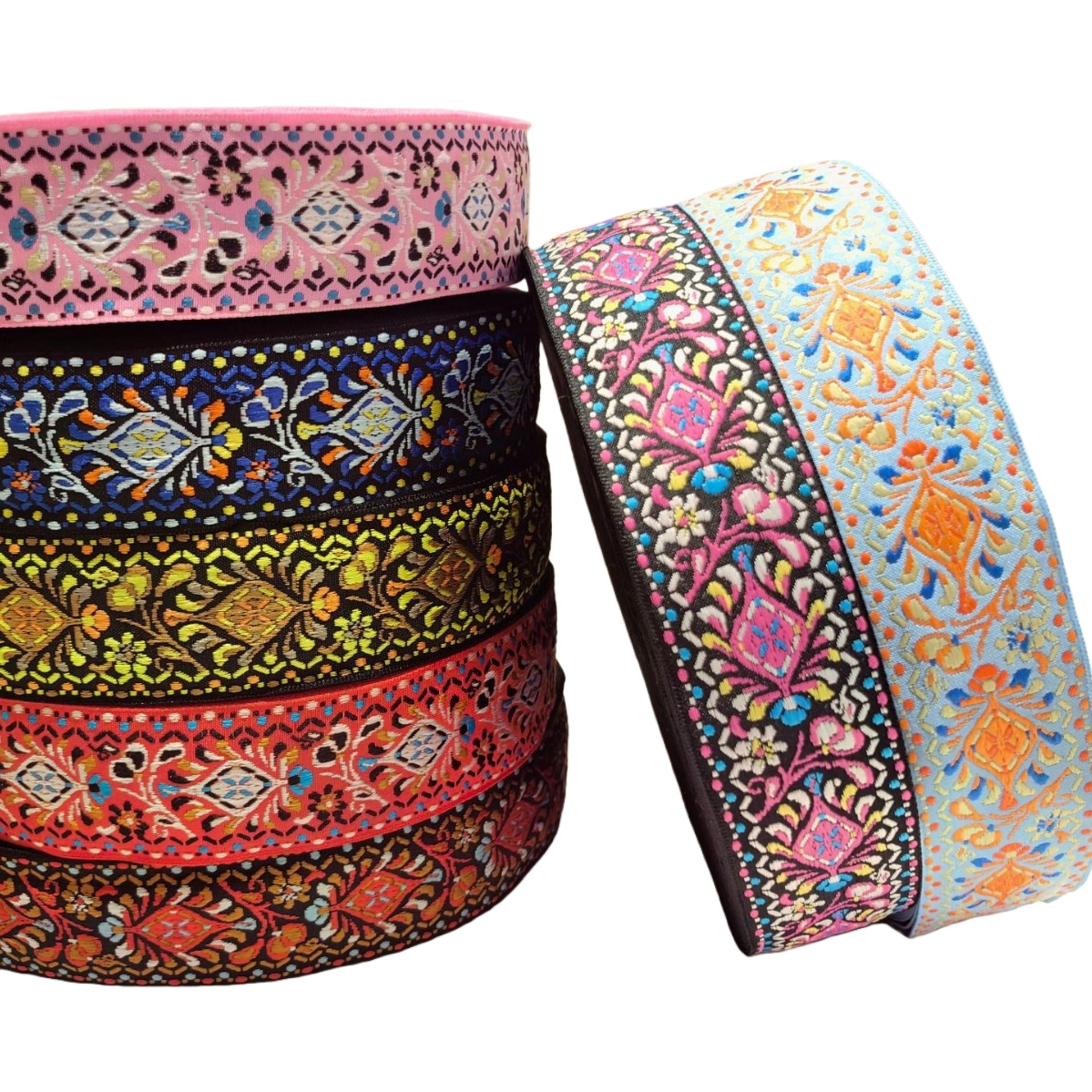 En stock 4.0cm retro totem étnico patrón jacquard cinta de encaje ropa étnica cinta accesorios al por mayor 111034624
