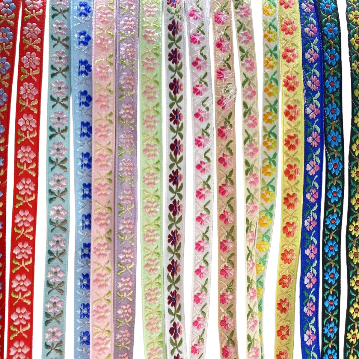 1.2cm una rama de flores estilo étnico bordado hecho a mano DIY arcos correas adornos de pelo tocados