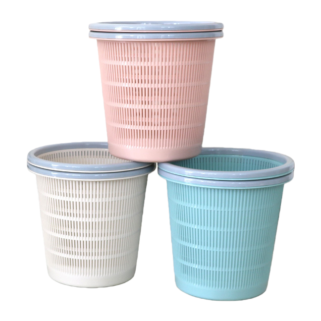 Plastic desktop small trash can, hotel smart sensor trash can, simple style for home and office use Item Picture