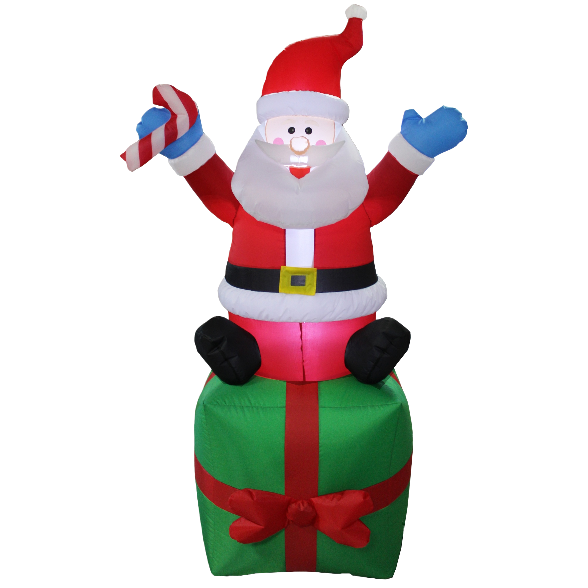 Santa Claus inflatable decoration 1.8-meter hand-held gift package for the elderly Item Picture