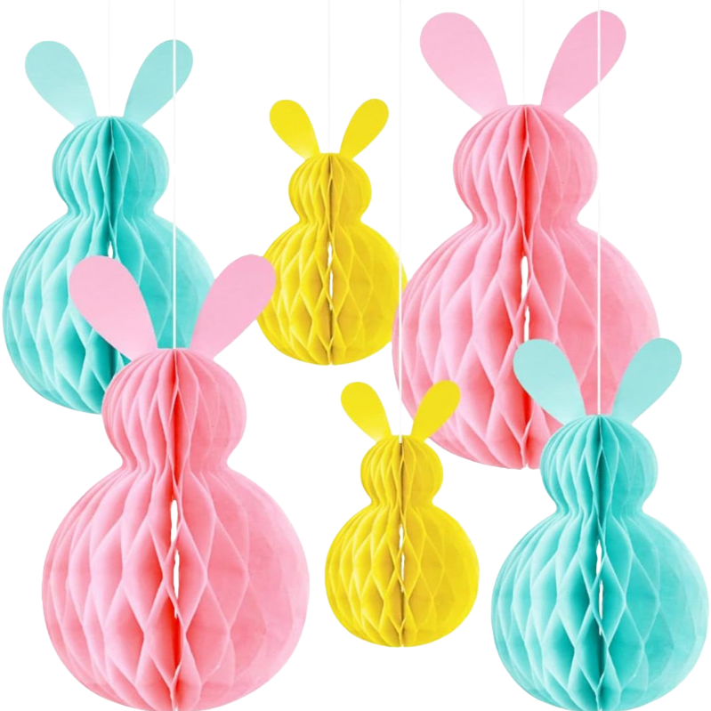 Zexi Colorful Paper Art Rabbit Decorations, paper-carved paper handicrafts, Paper handicrafts Item Picture