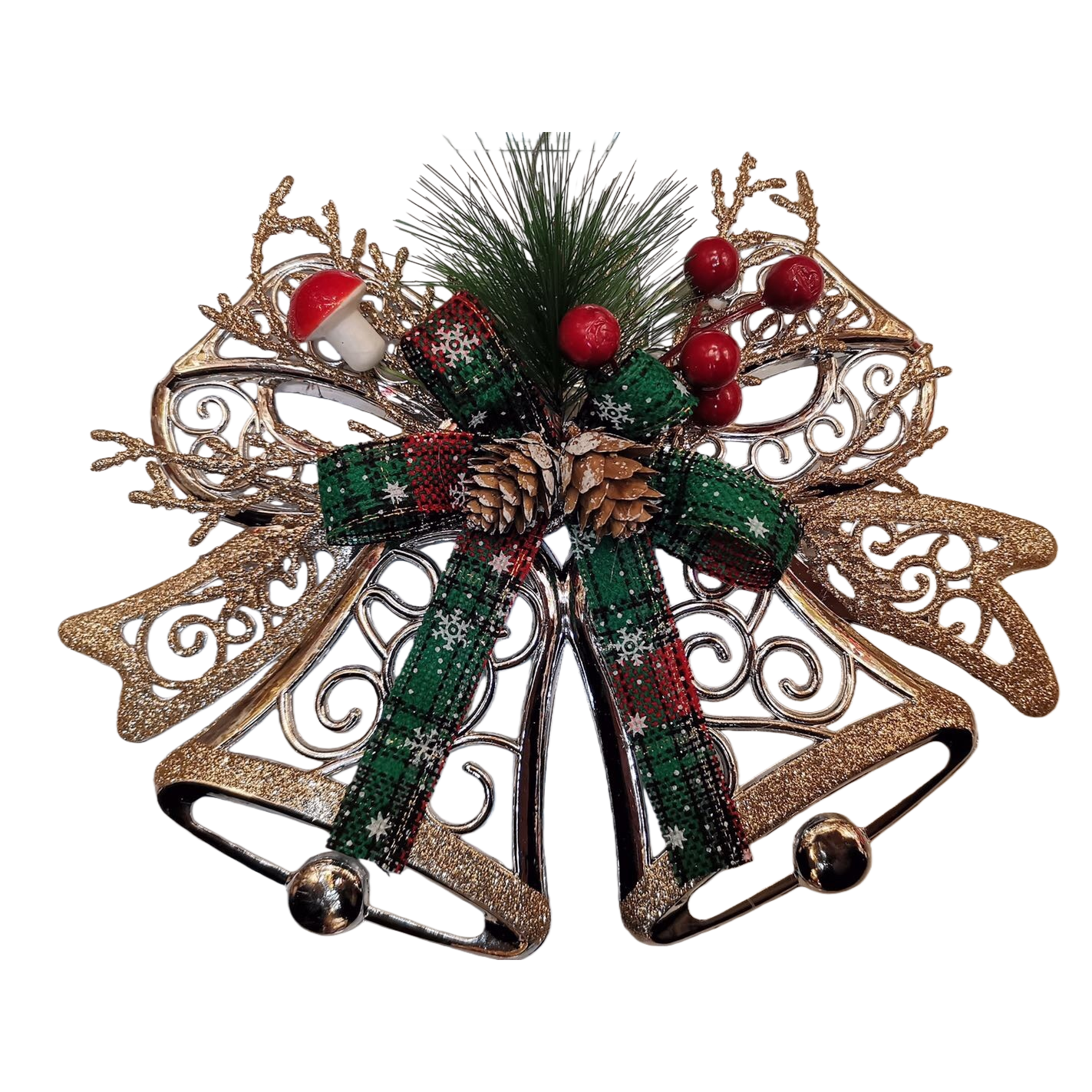 Christmas bell decorations, ornaments, large and small bell strings, garlands, ornaments, scene setting props, Christmas decorations Item Picture
