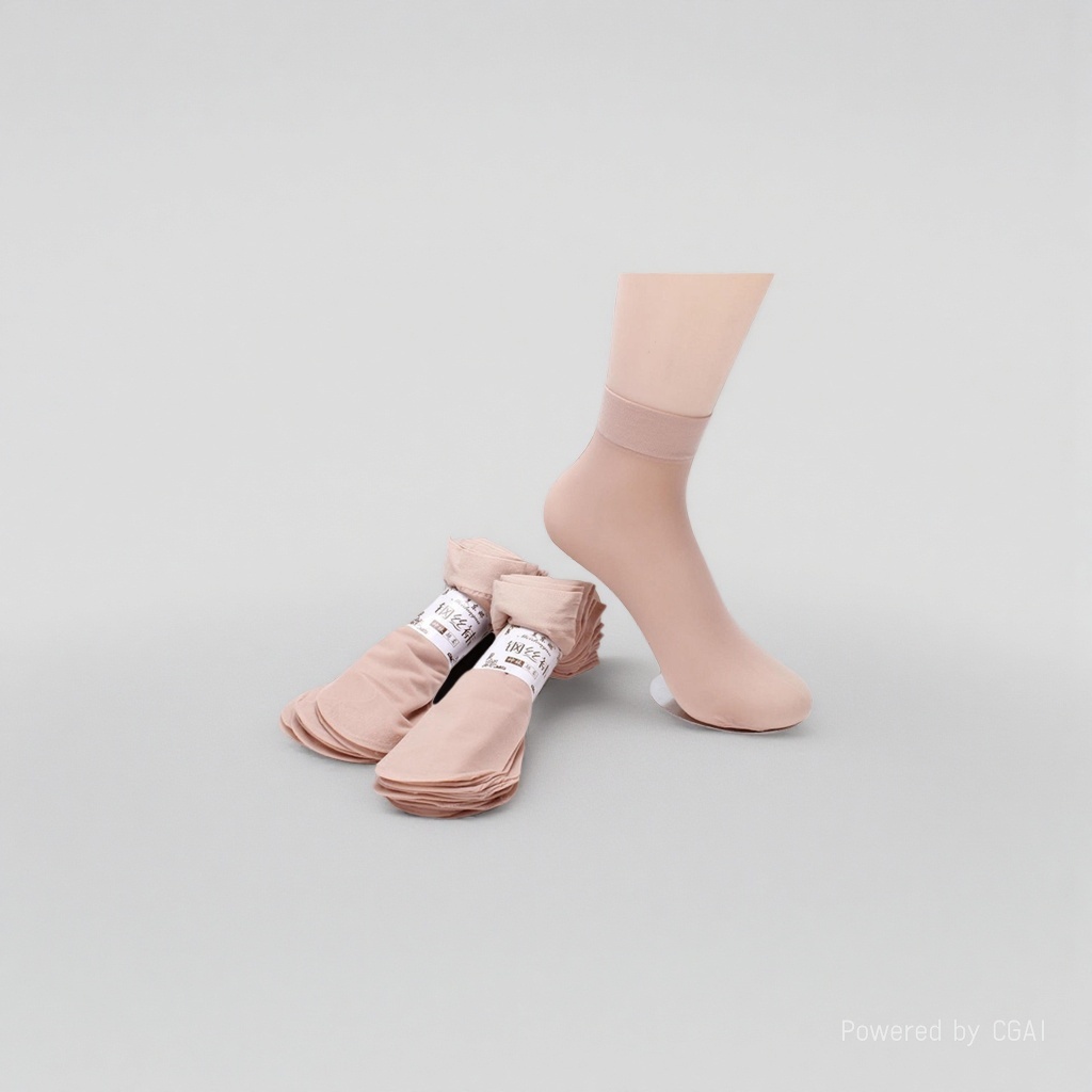 Children's flesh-colored open-crotch short socks for girls, spring and autumn girls, tower-style stockings details Picture