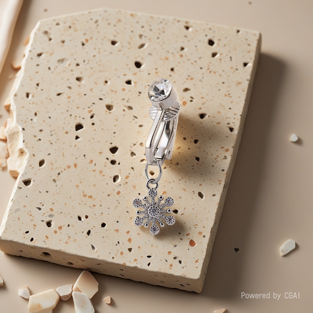 Cross-border heart-shaped navel stud, no need for drilling, diamond-encruted navel stud clip, unique and hot girl style, heart-shaped navel ring, navel buckle for women Application Scenario