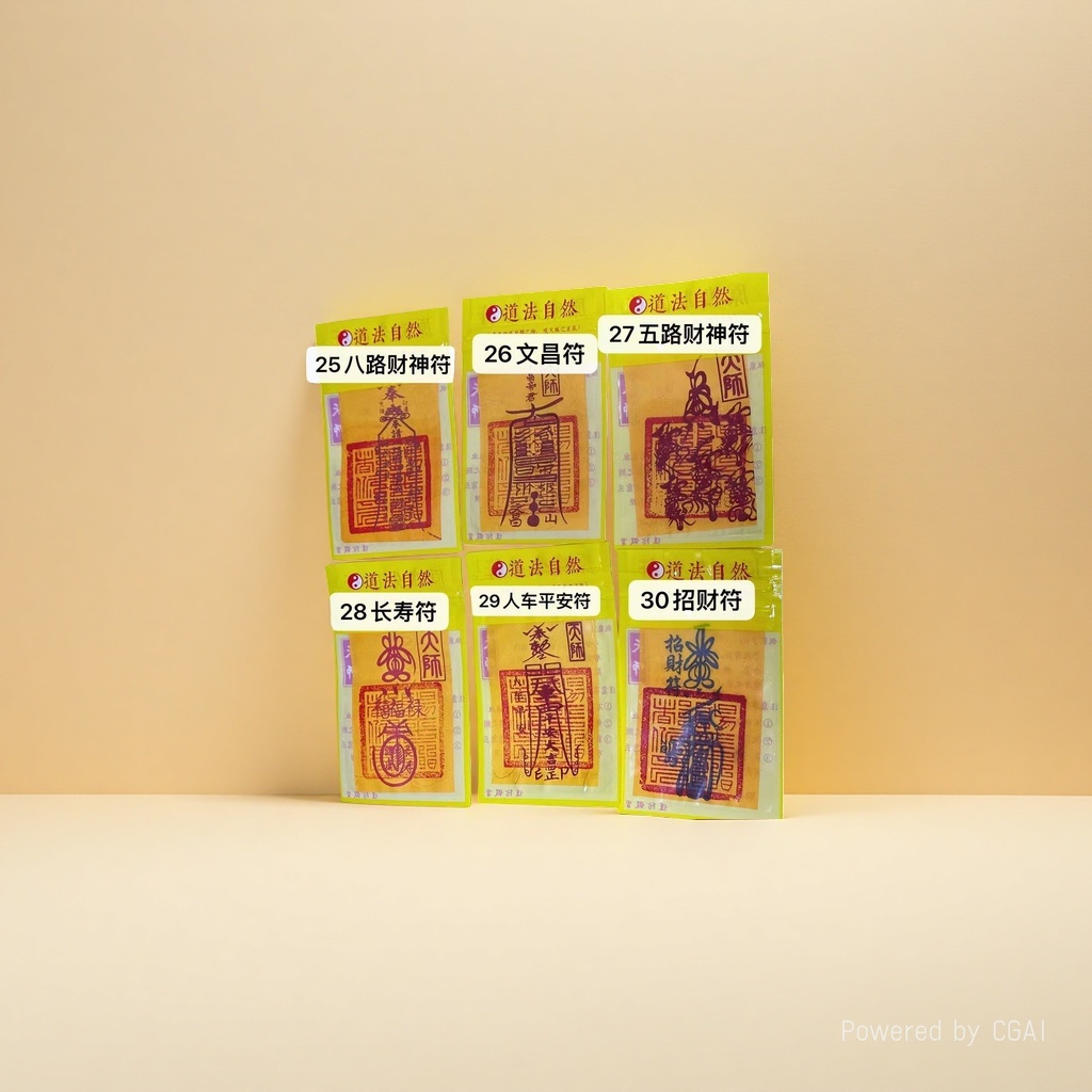 New handcrafted cinnabar one-page cinnabar peace and Wealth Attraction Fortune card, tourism cultural and creative marriage Good Fortune card Application Scenario
