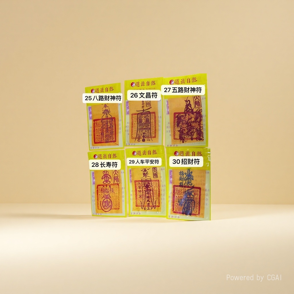 New handcrafted cinnabar one-page cinnabar peace and Wealth Attraction Fortune card, tourism cultural and creative marriage Good Fortune card details Picture