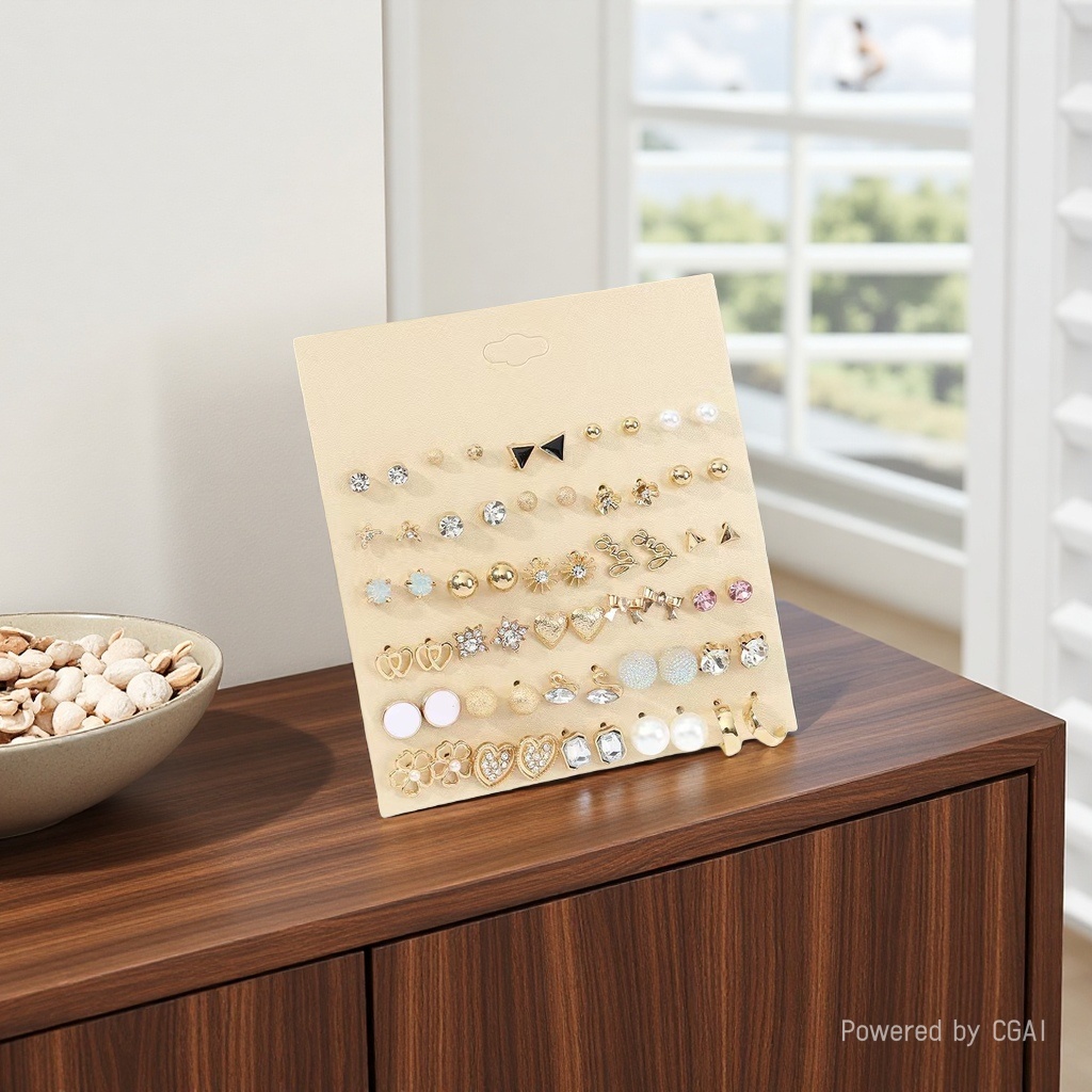 Cross-border bestsellers: Flower starfish earrings, butterfly earrings set, light luxury earrings, simple alloy stud earrings Application Scenario