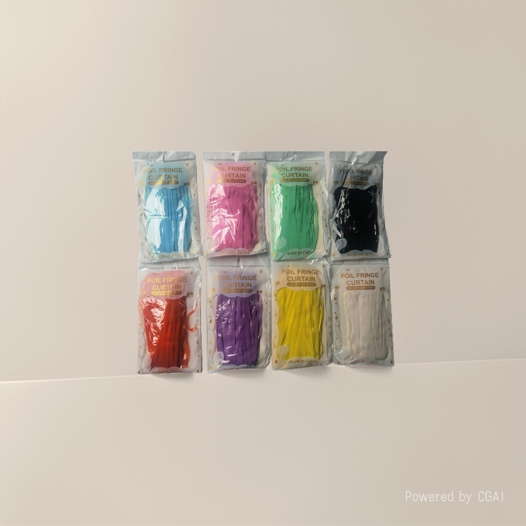 1X2-meter 1.6-thread macaron door curtain scene arrangement party decoration colorful stripe latte art details Picture