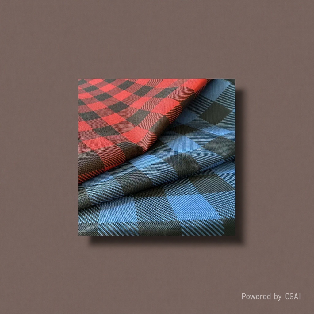 210T poliéster triple check plaid tela para embalaje - 4
