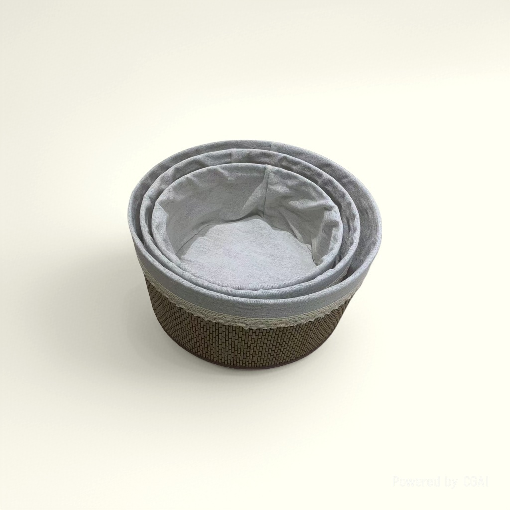 Woven texture circular storage basket, storage basket, woven storage box, organizing and storage