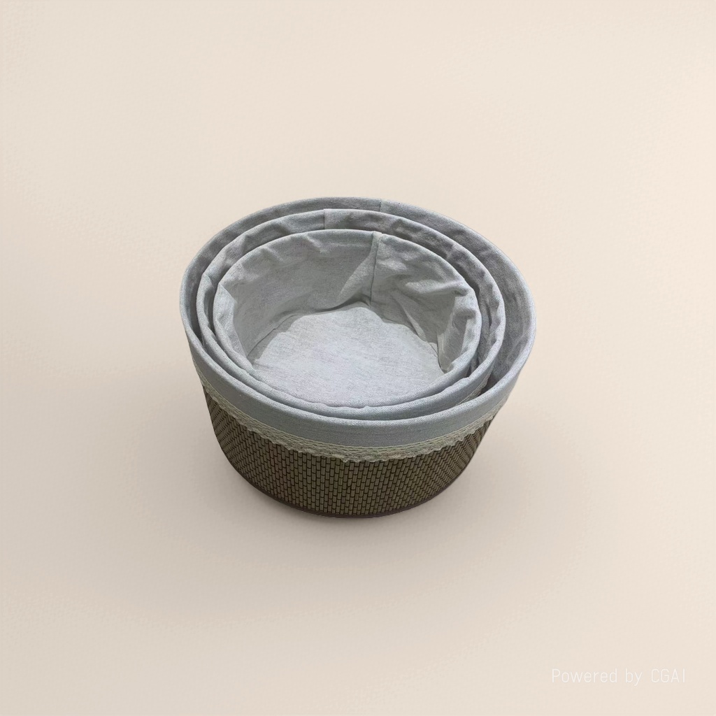 Woven texture circular storage basket, storage basket, woven storage box, organizing and storage Application Scenario