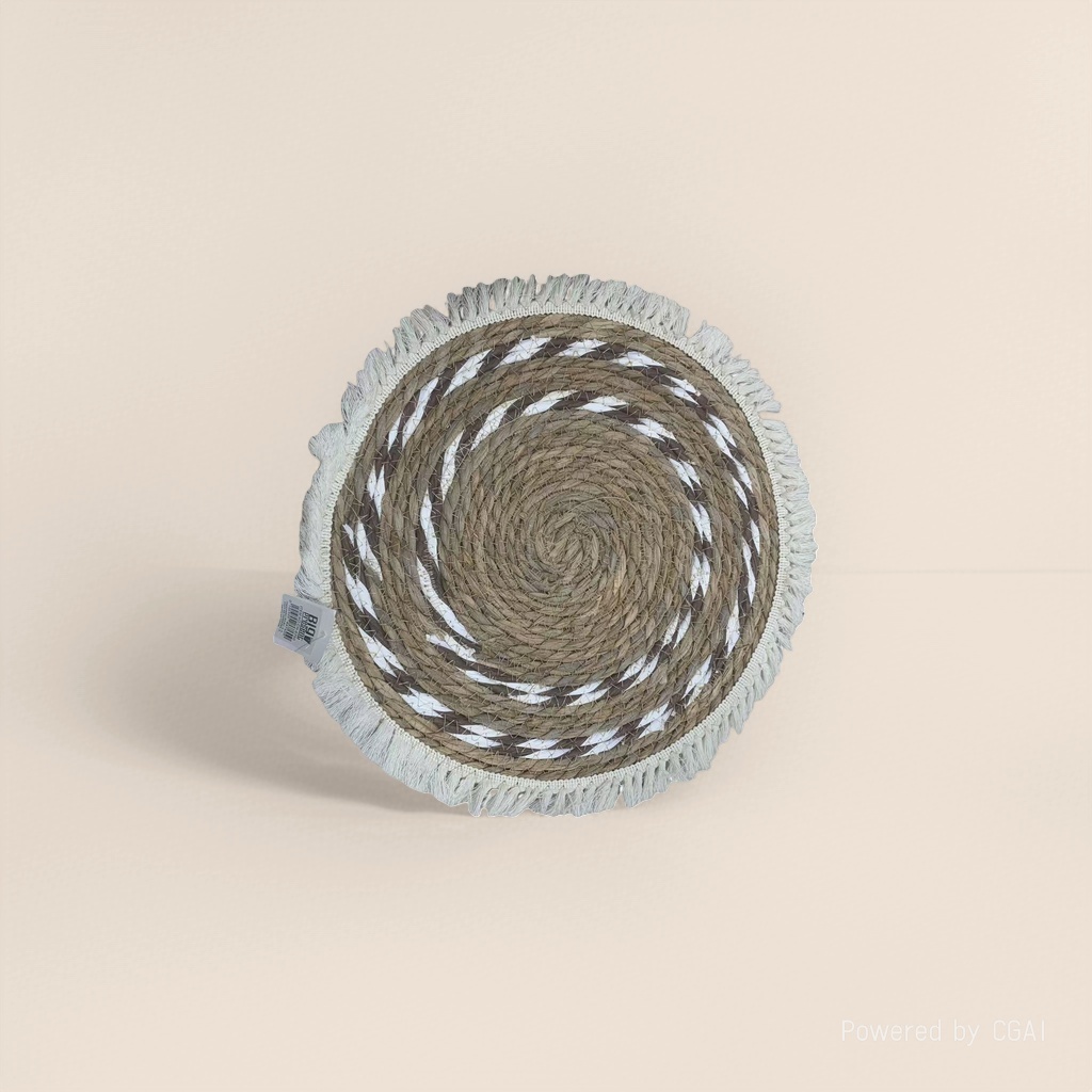 Sisal woven round home carpet, plush patchwork floor mat, worship carpet, children's cute floor mat Application Scenario
