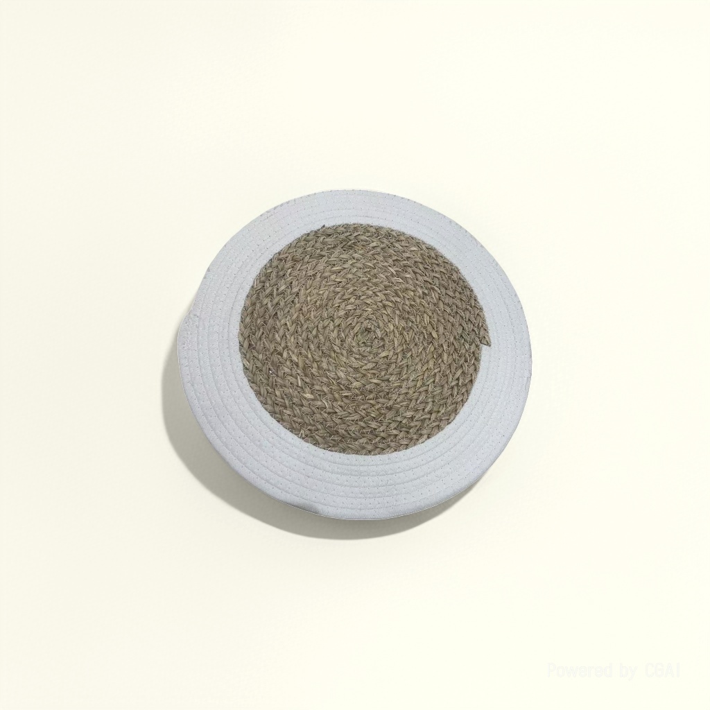 Woven round floor mat, 120cm thick anti-slip carpet for living room and bedroom
