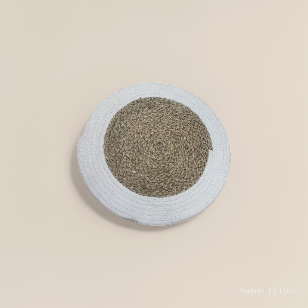 Woven round floor mat, 120cm thick anti-slip carpet for living room and bedroom Specification image