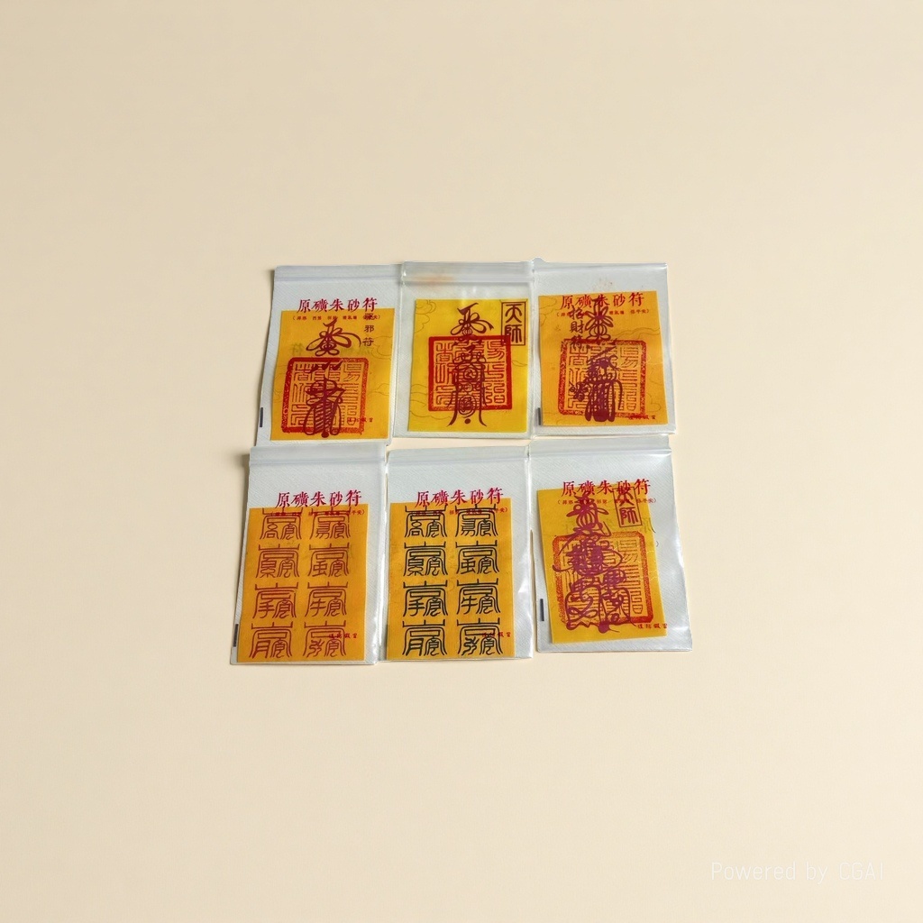 Putuo Mountain Golden Card, Yellow Talisman and Cinnabar Talisman Card to ward off evil spirits, ghosts, attract wealth and transform the Tai Sui 2025 Application Scenario