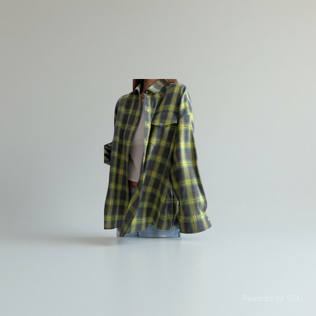 女士短袖格子刺绣衬衫女时尚女装衬衫
