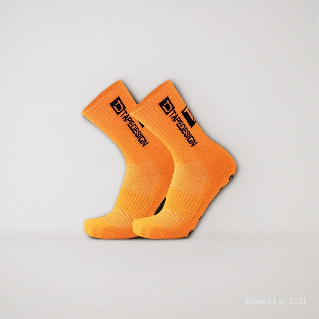 Orange sporty casual cotton socks for men and women, long and trendy socks Specification image