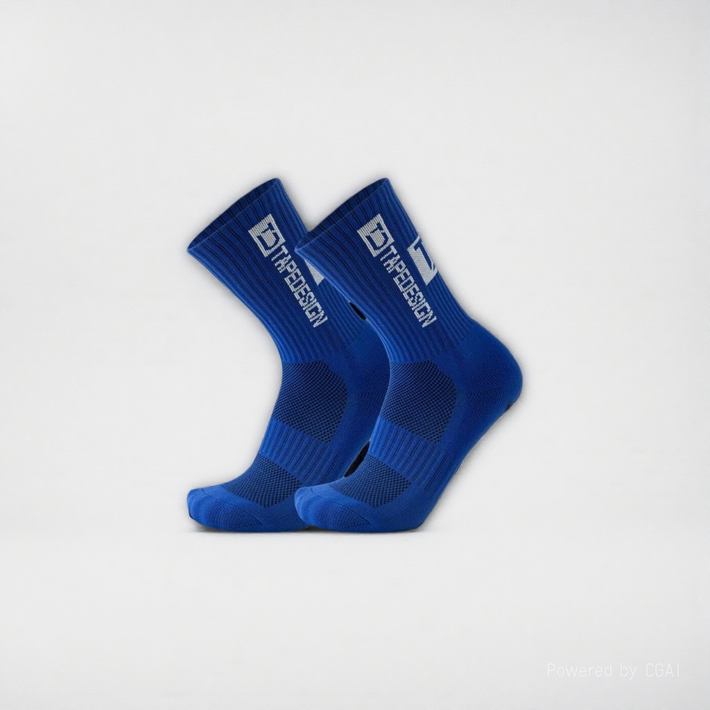 Blue sporty casual cotton socks for men and women, long and trendy socks Specification image