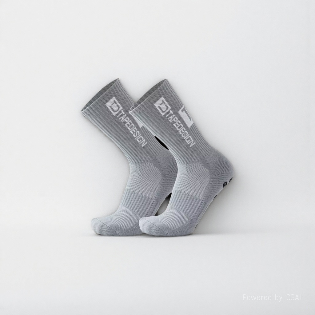 Grey sporty casual cotton socks for men and women, long and trendy socks Specification image