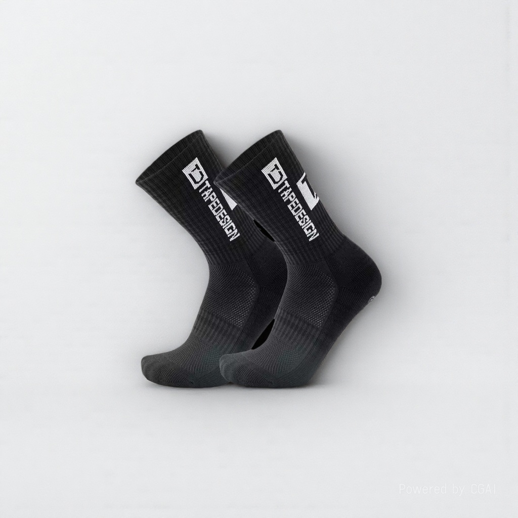 Black sporty casual cotton socks for men and women, long and trendy socks