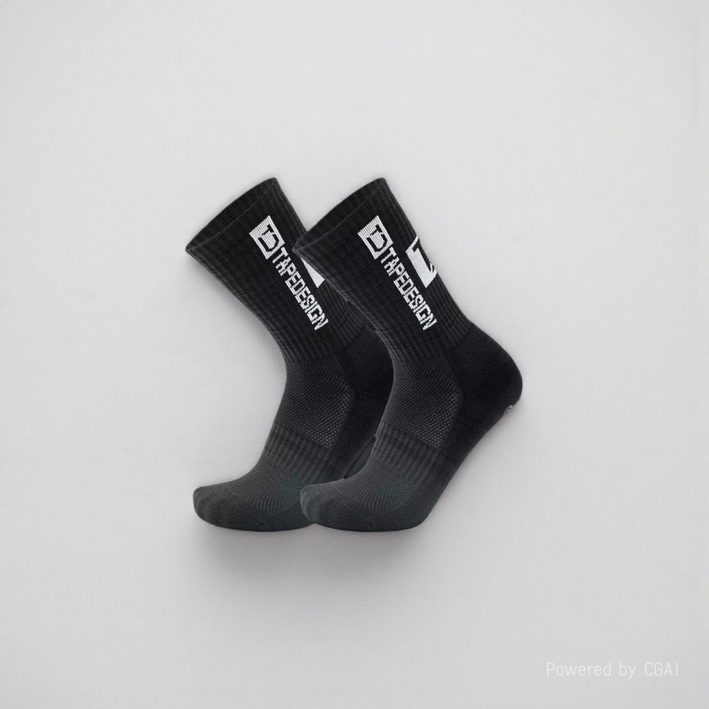 Black sporty casual cotton socks for men and women, long and trendy socks Specification image