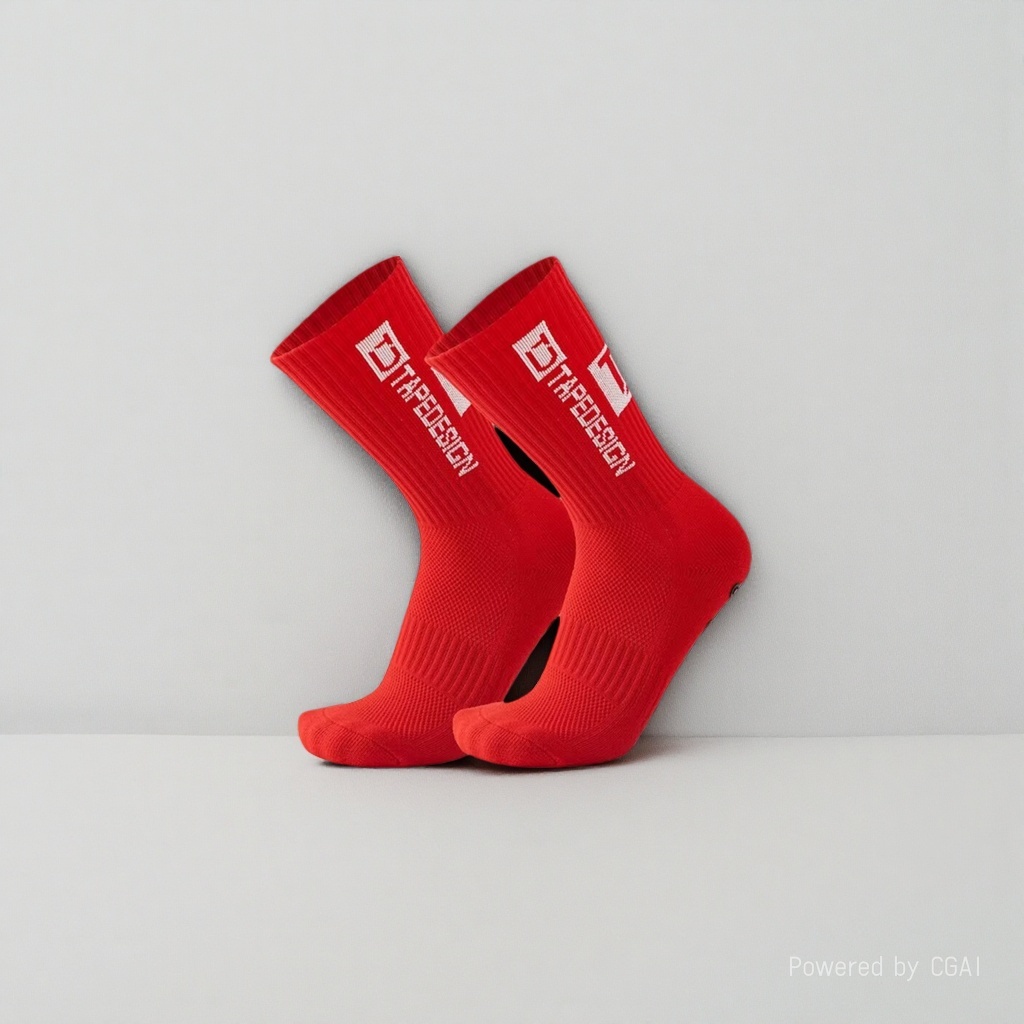 Red children's open-crotch stockings for spring and autumn girls in a tower style details Picture