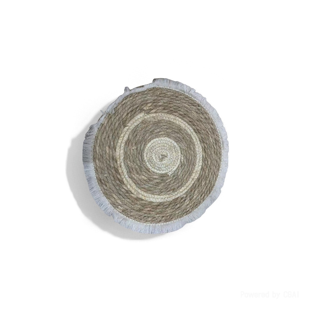 Woven circular plush patchwork floor mat, coconut coir door mat, children's climbing mat, moisture-proof outdoor leisure 093008166