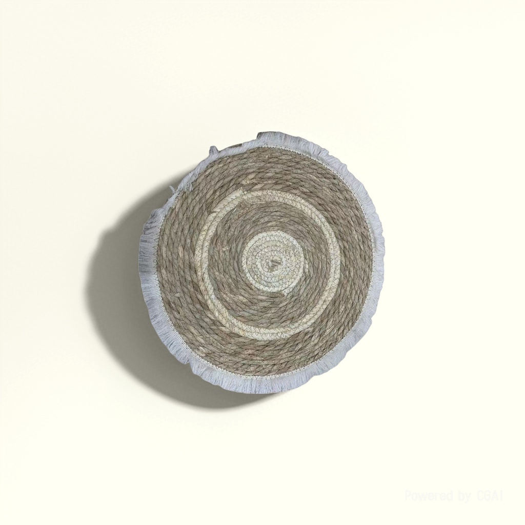 Woven circular plush patchwork floor mat, coconut coir door mat, children's climbing mat, moisture-proof outdoor leisure 093008166 Application Scenario