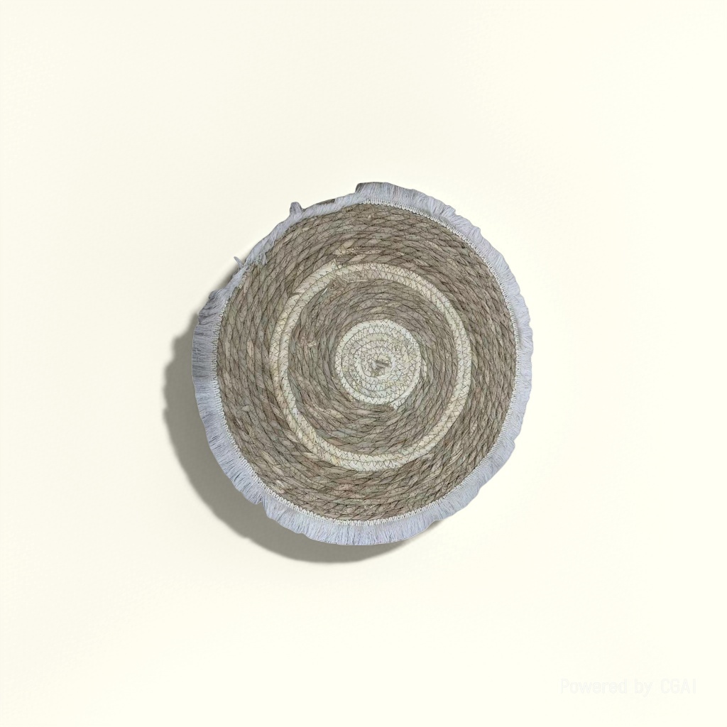 Woven circular plush patchwork floor mat, coconut coir door mat, children's climbing mat, moisture-proof outdoor leisure 093008166 Specification image