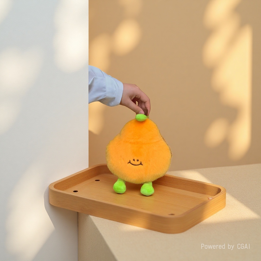 Simulated fruit and vegetable food toys, orange fruit-shaped plush dolls details Picture
