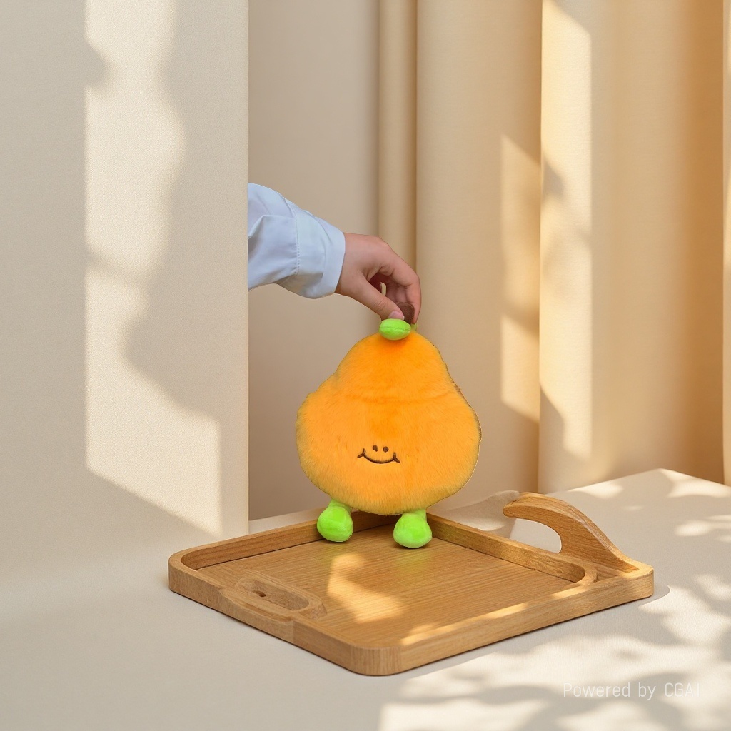 Simulated fruit and vegetable food toys, orange fruit-shaped plush dolls