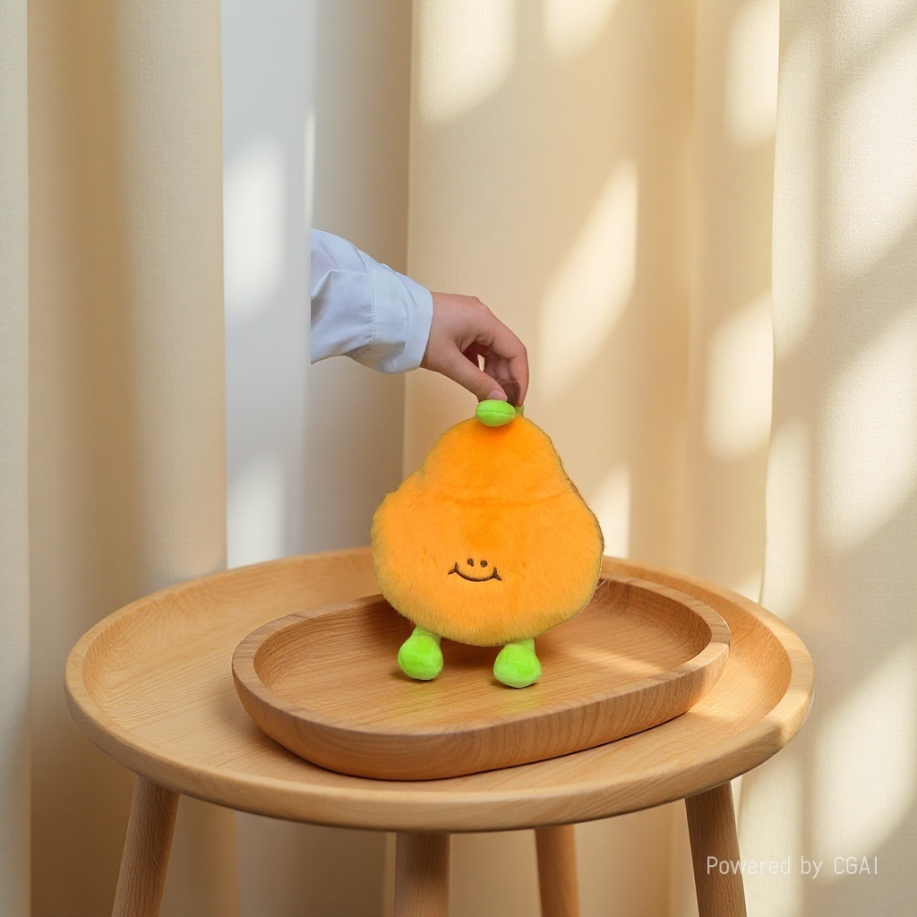 Simulated fruit and vegetable food toys, orange fruit-shaped plush dolls Specification image