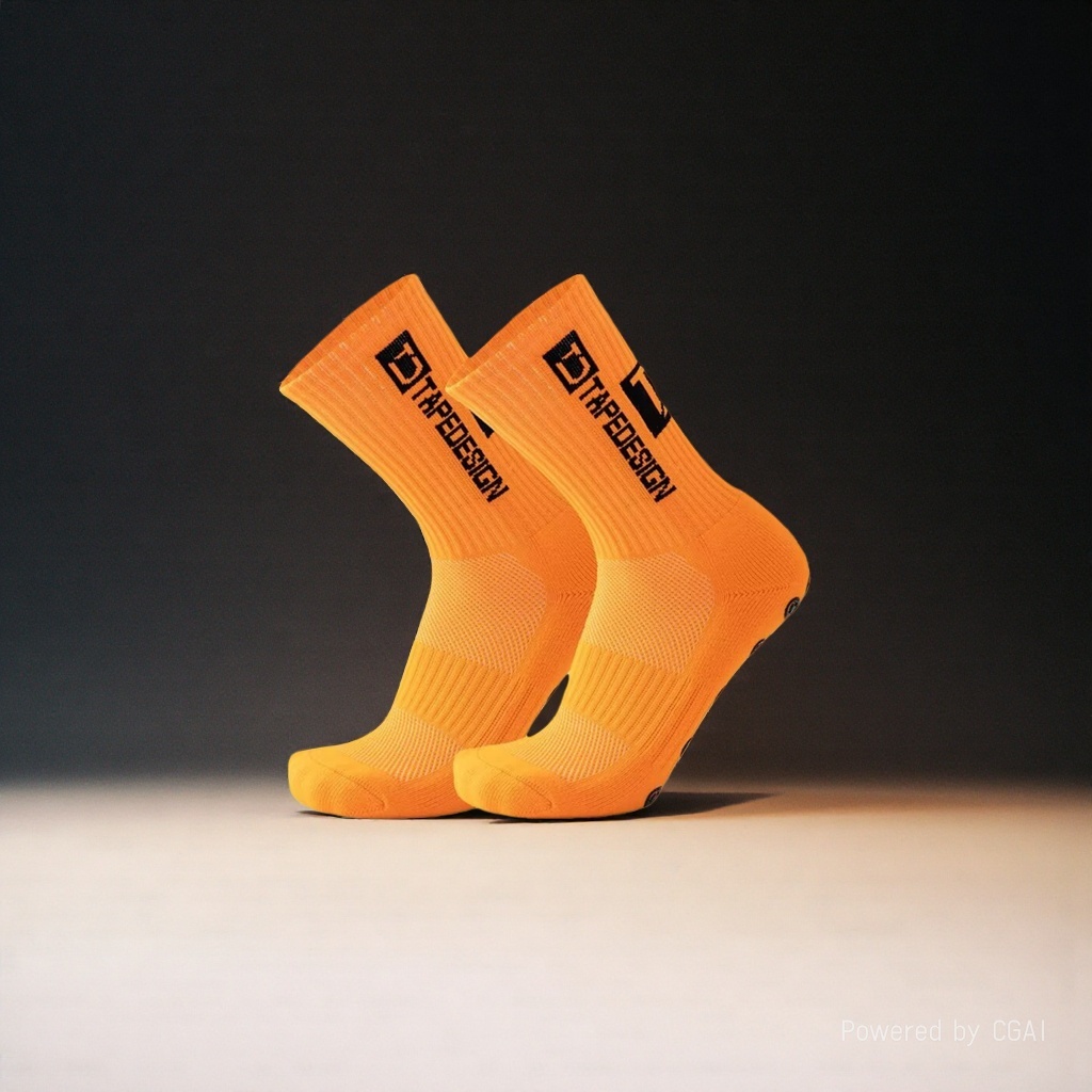 Orange sporty casual cotton socks for men and women, long and trendy socks Specification image