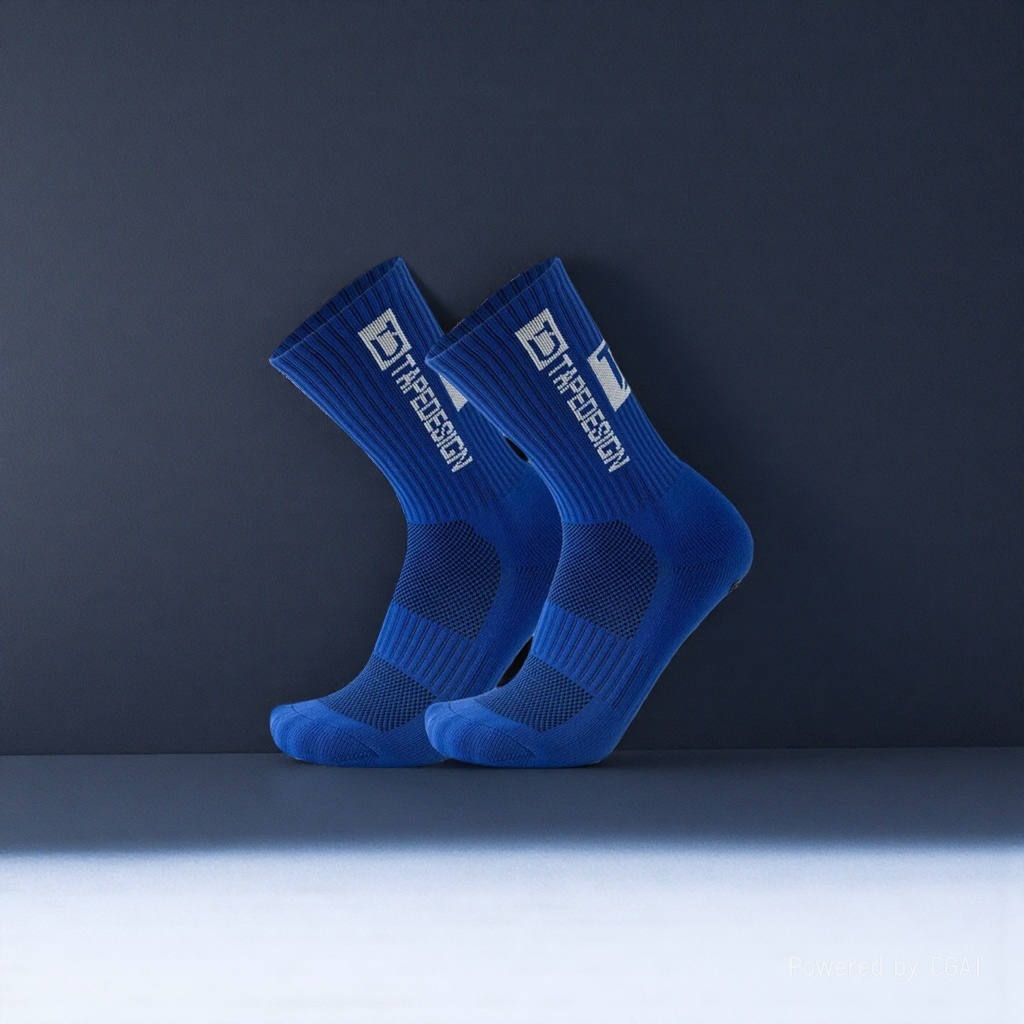 Blue sporty casual cotton socks for men and women, long and trendy socks Specification image