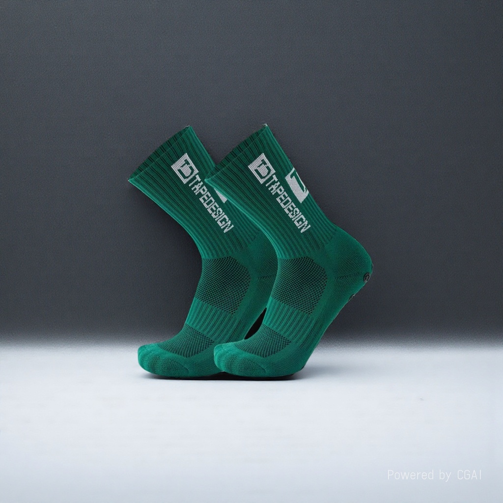 Green sporty casual cotton socks for men and women, long and trendy socks Specification image