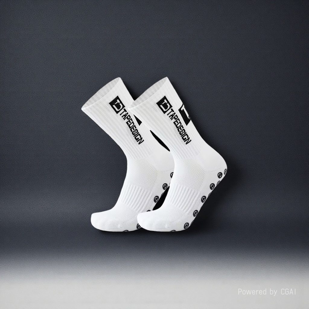 Sporty and casual cotton socks for men and women, long and trendy white with black logo Application Scenario
