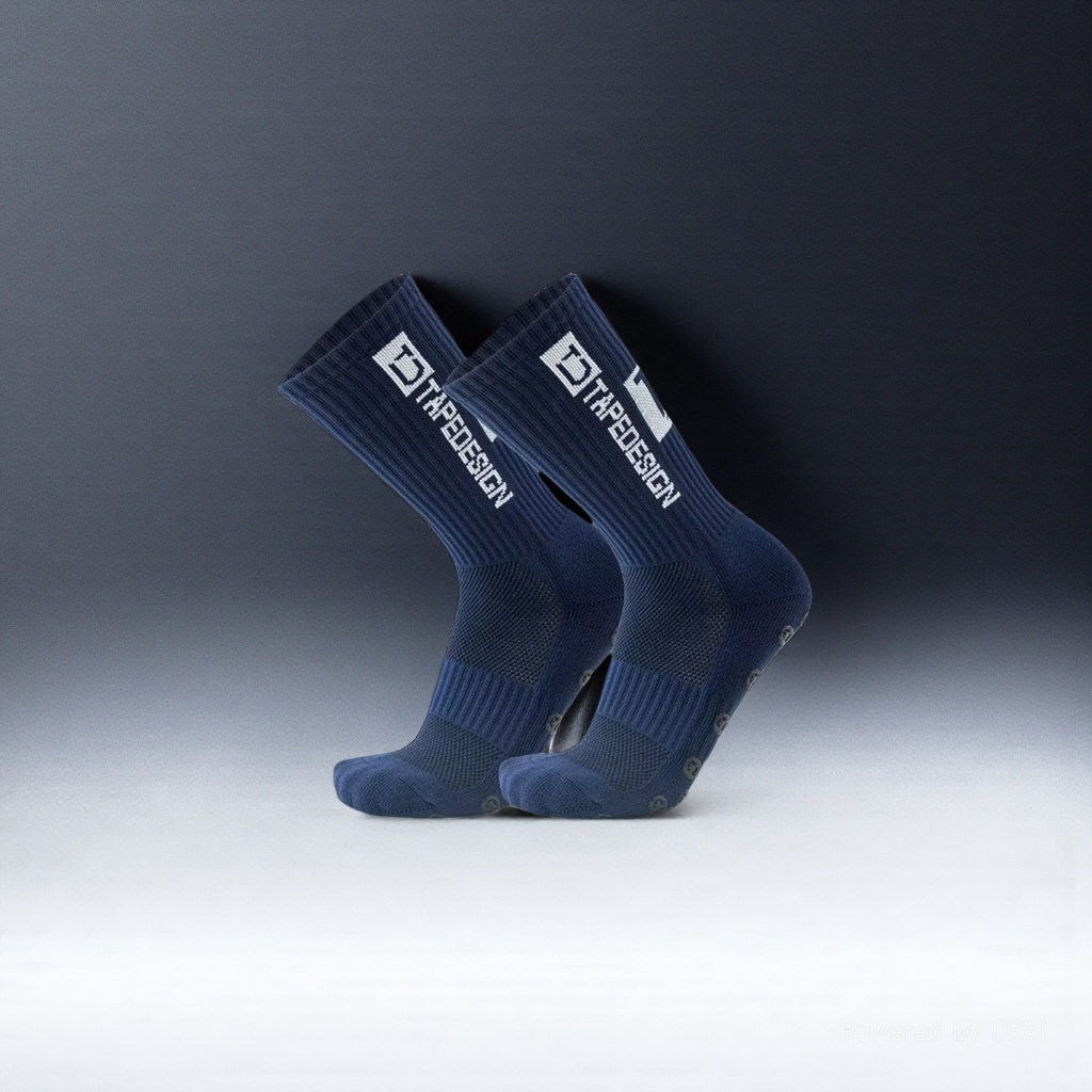 Dark blue sportswear casual cotton socks for men and women, long and trendy socks