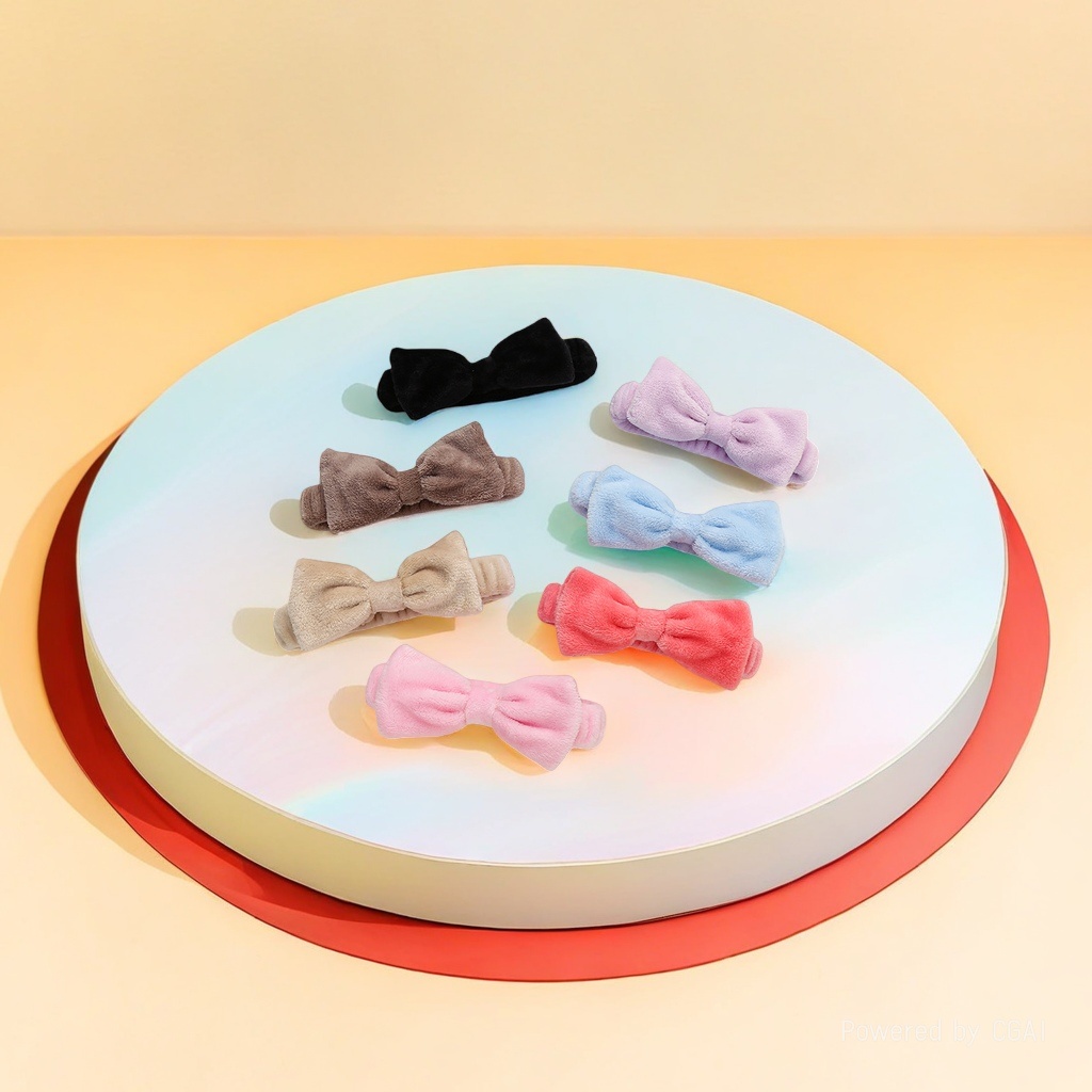Plush bow acetate clip, shark clip, hairpin, fashionable hair clip Application Scenario