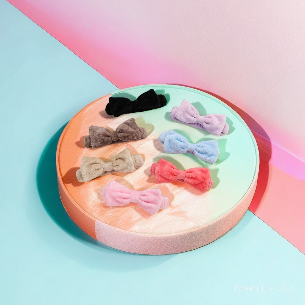 Plush bow acetate clip, shark clip, hairpin, fashionable hair clip Specification image