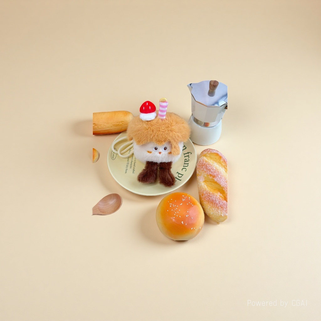 Dessert, little animal, afternoon tea, dessert series, plush toys, simulated cake dolls, party photo props wholesale
