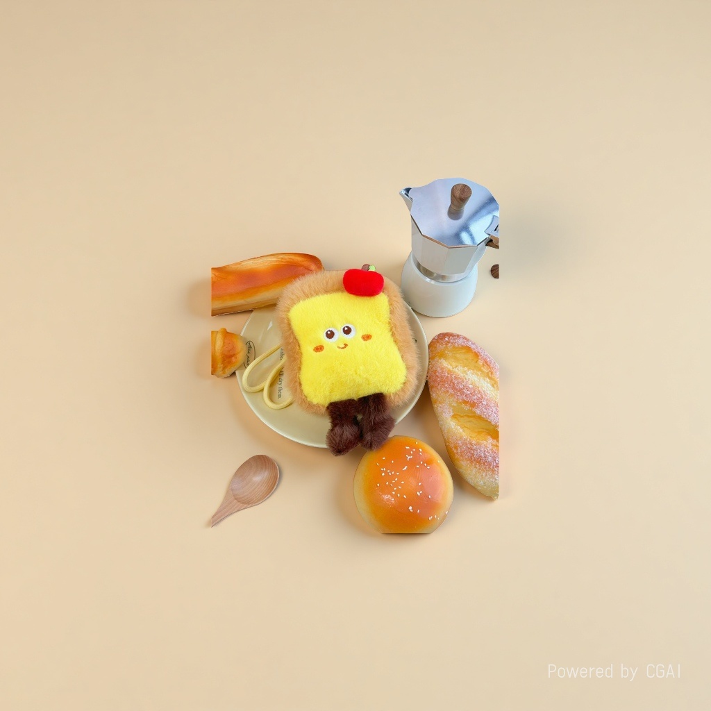 Delicious Western food, hamburgers, French fries, sandwiches, plush toys, food figurines, table companions, and palm-sized ornaments Application Scenario