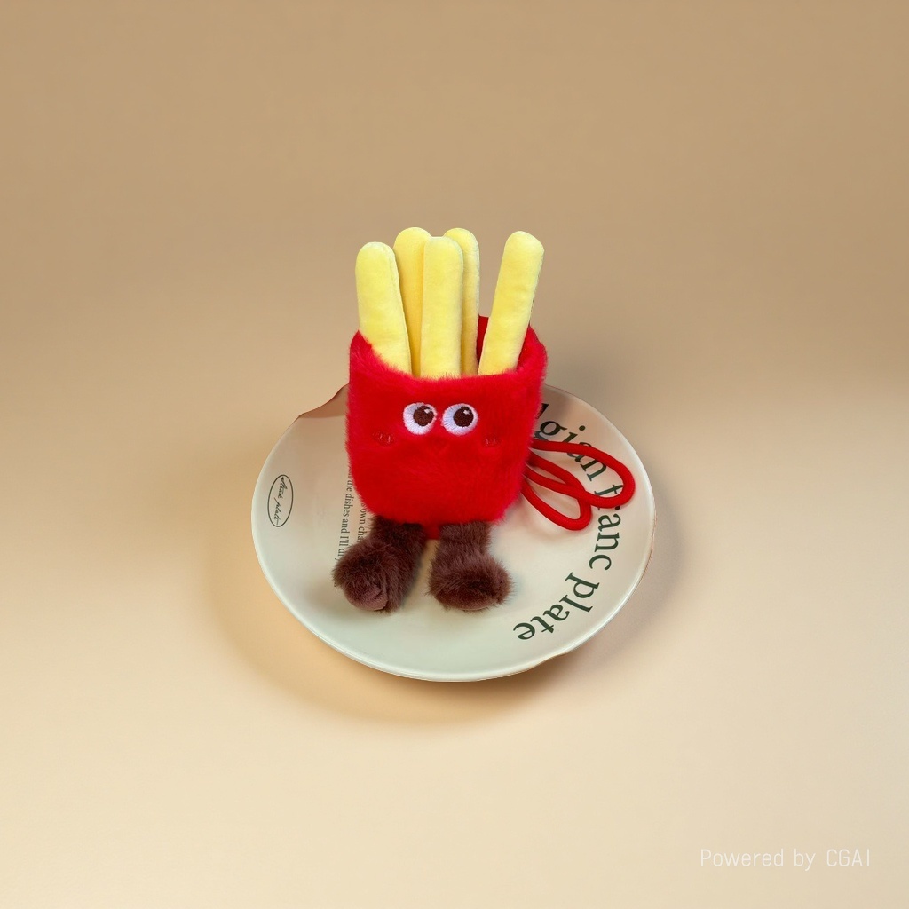 Cute hamburgers, fries, plush pendants, sushi croissants, creative food figurines, decorative items, cartoon keychains, dolls. 093803058 Application Scenario