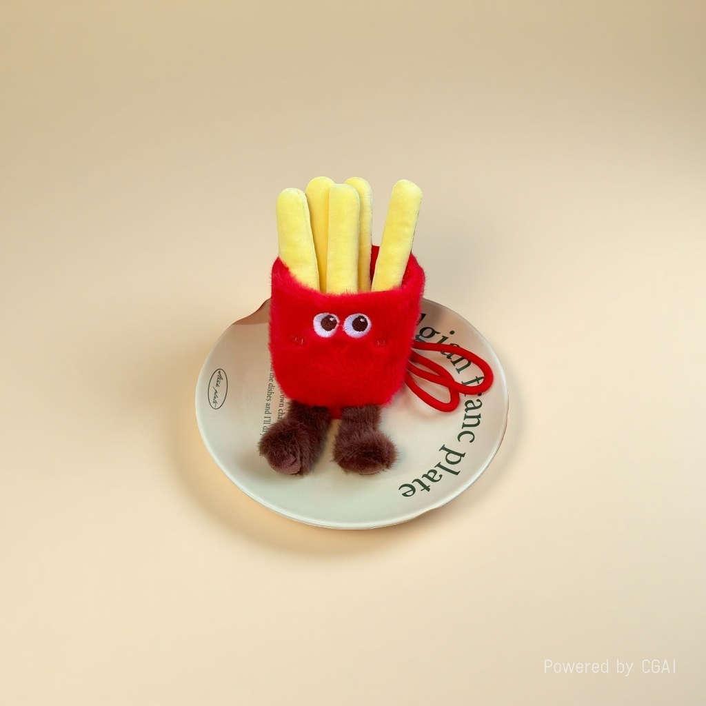 Cute hamburgers, fries, plush pendants, sushi croissants, creative food figurines, decorative items, cartoon keychains, dolls. 093803058 Specification image
