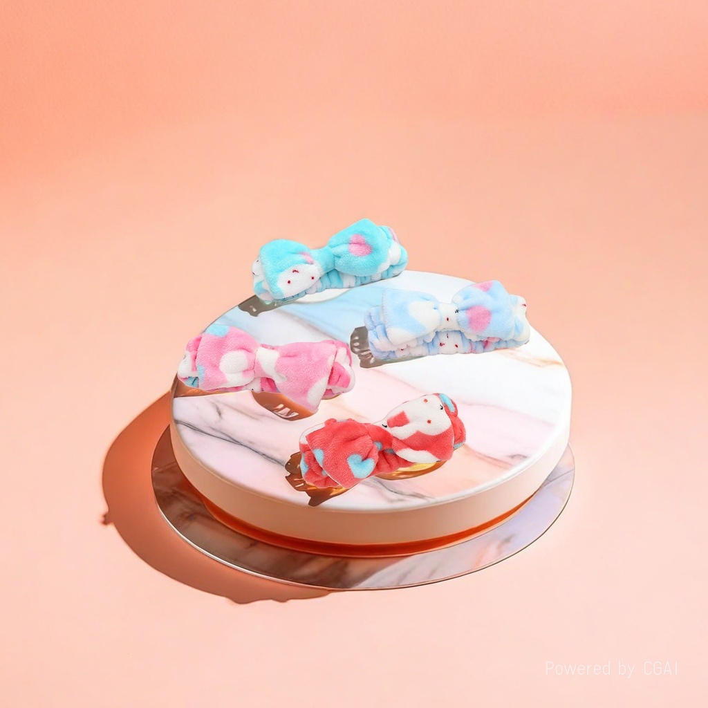 KT Cat, Cinnamon Dog, plush bow, Yoga, sweat-absorbing hair band, sweat-wiping Wristband Specification image