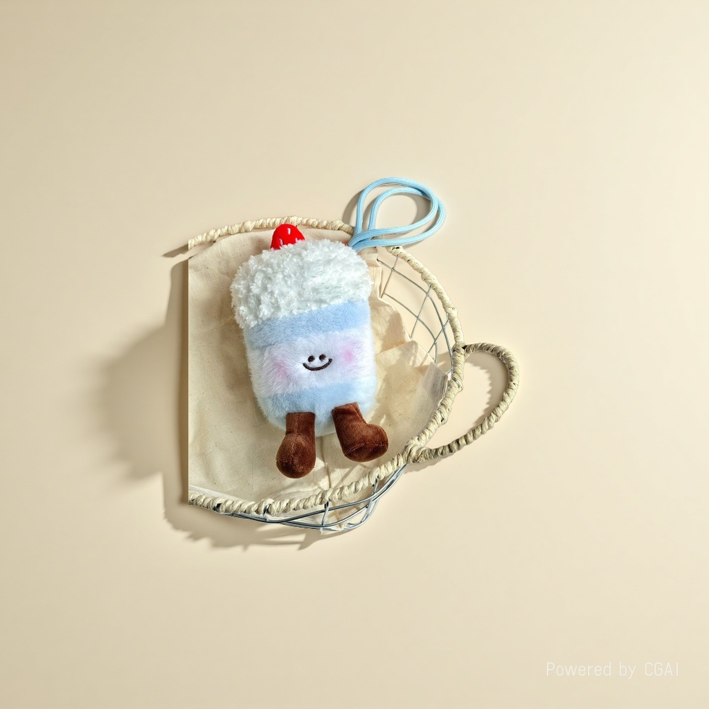 Super cute and adorable Q-version plush cake figurine pendant, heartwarming girl table companion dessert doll plush toy wholesale details Picture
